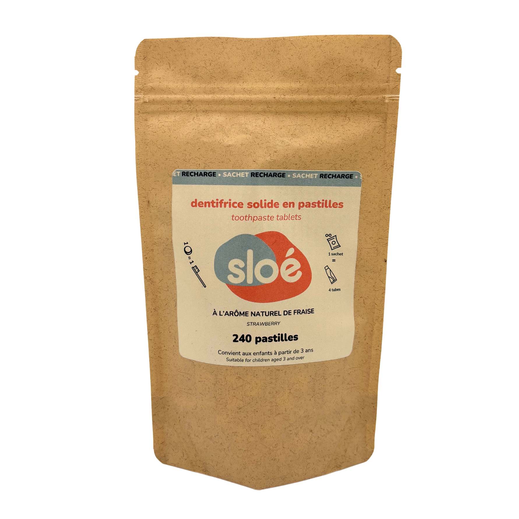 Dentifrice solide en pastilles à croquer