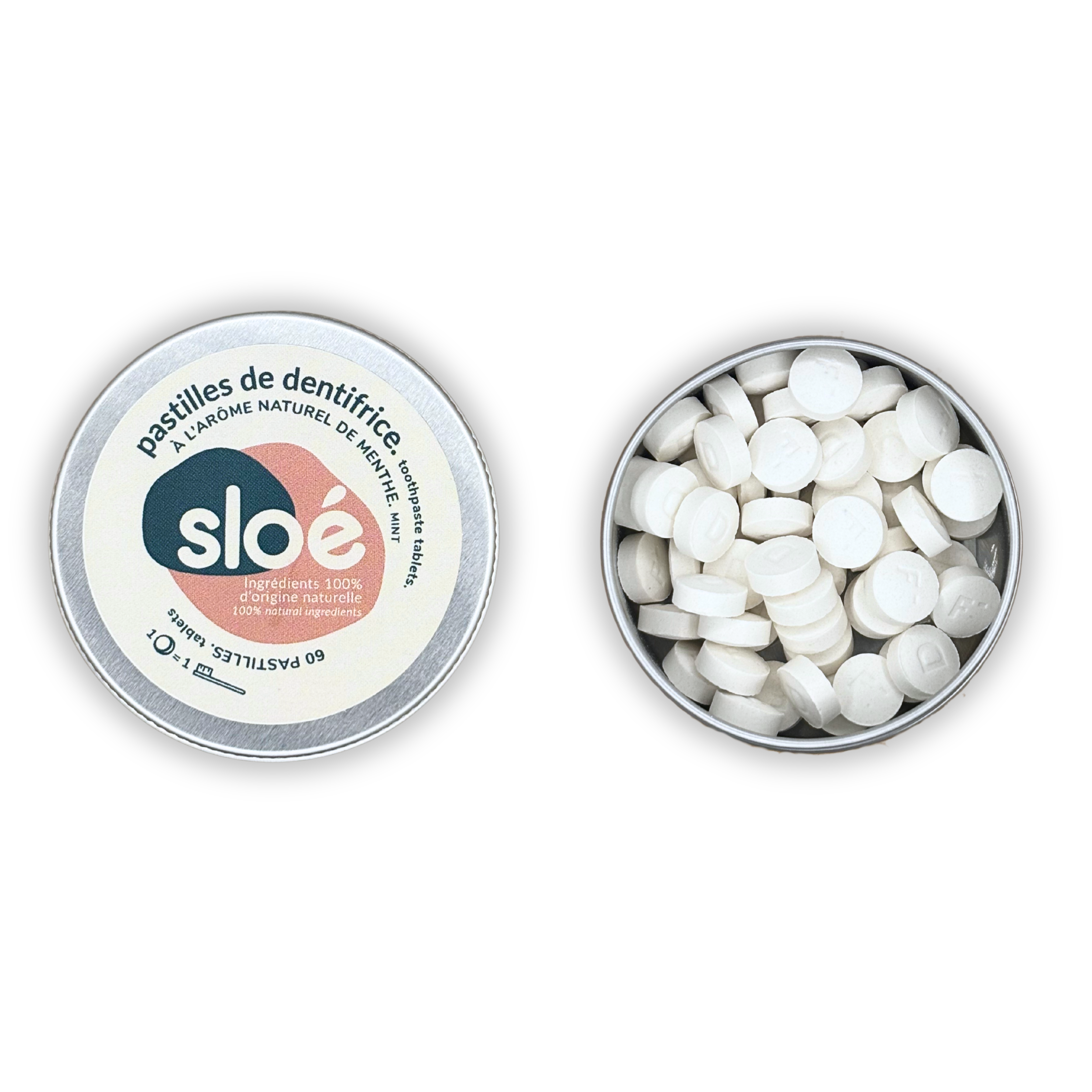 Dentifrice solide en pastilles - menthe