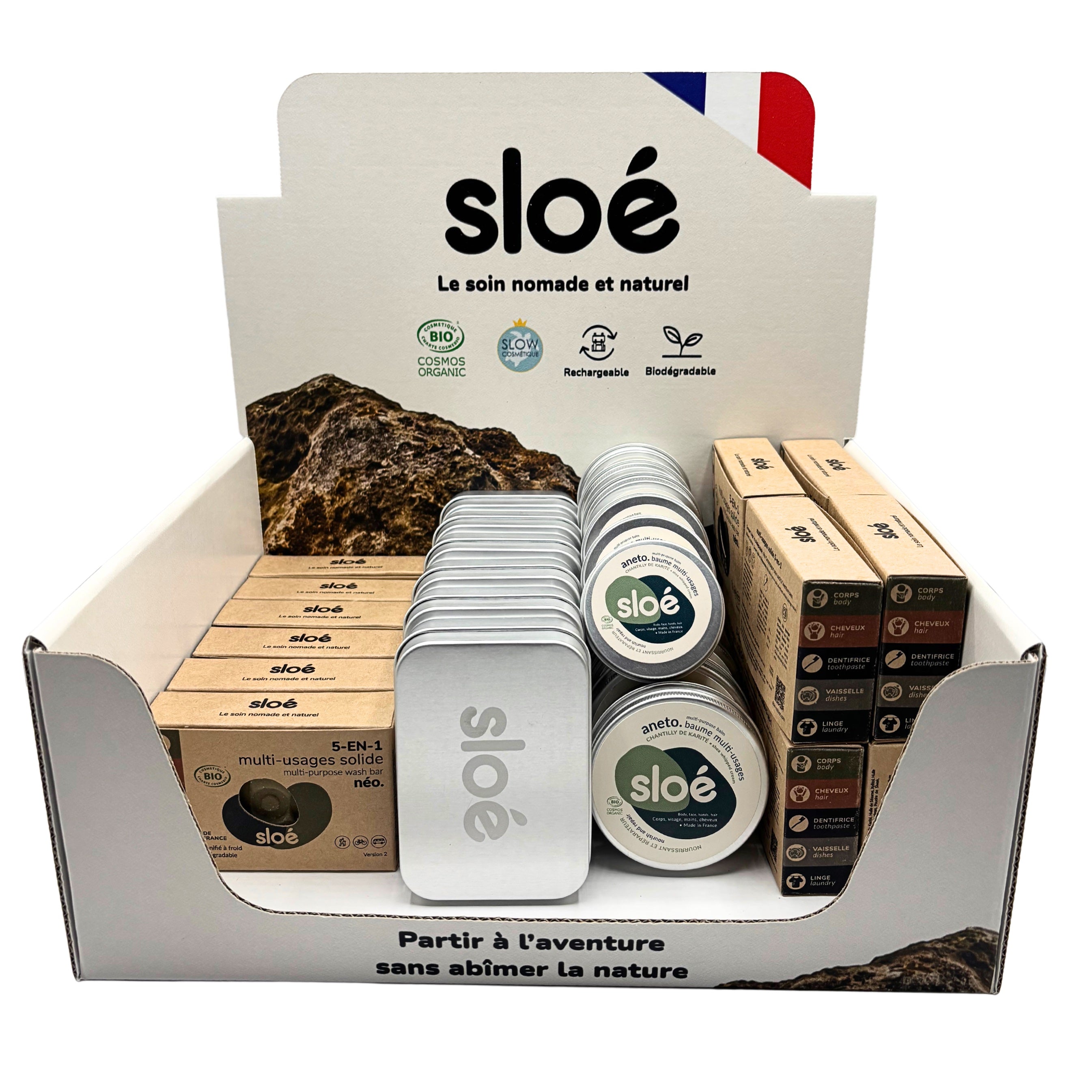 “Aneto and Néo” cardboard counter display