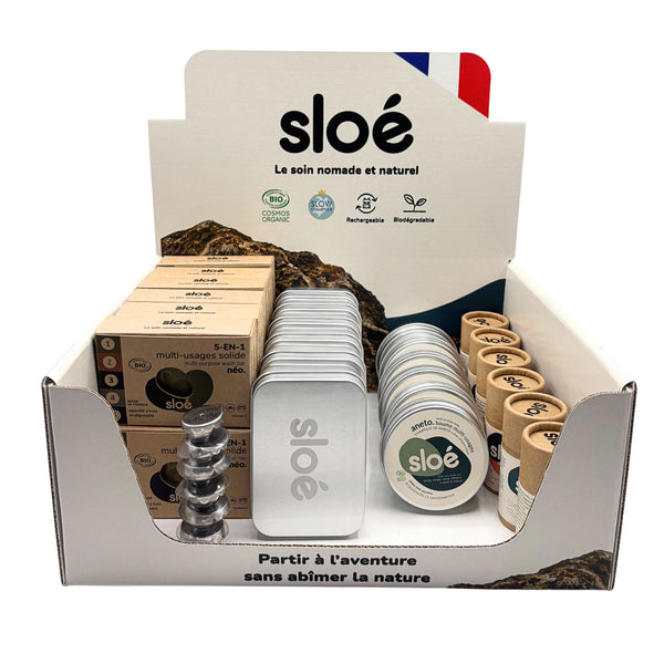 Présentoir sur comptoir “Sloé en Van”