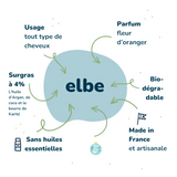 Elbe : le shampoing solide tout type de cheveux (55G)