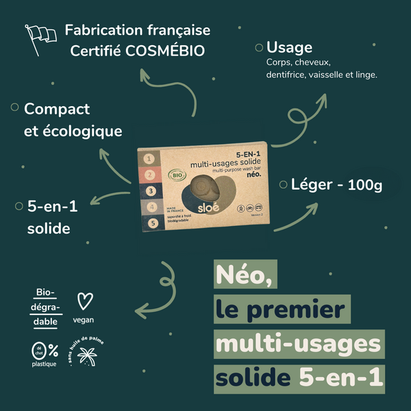 New | Néo: the first solid multi-purpose 5-in-1 (100g)