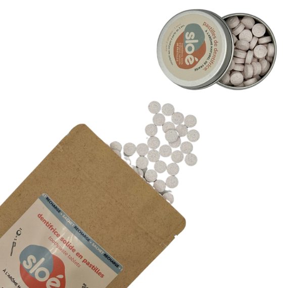 Pack Dentifrice – Boite de Pastilles + Recharge + Brosse à dent